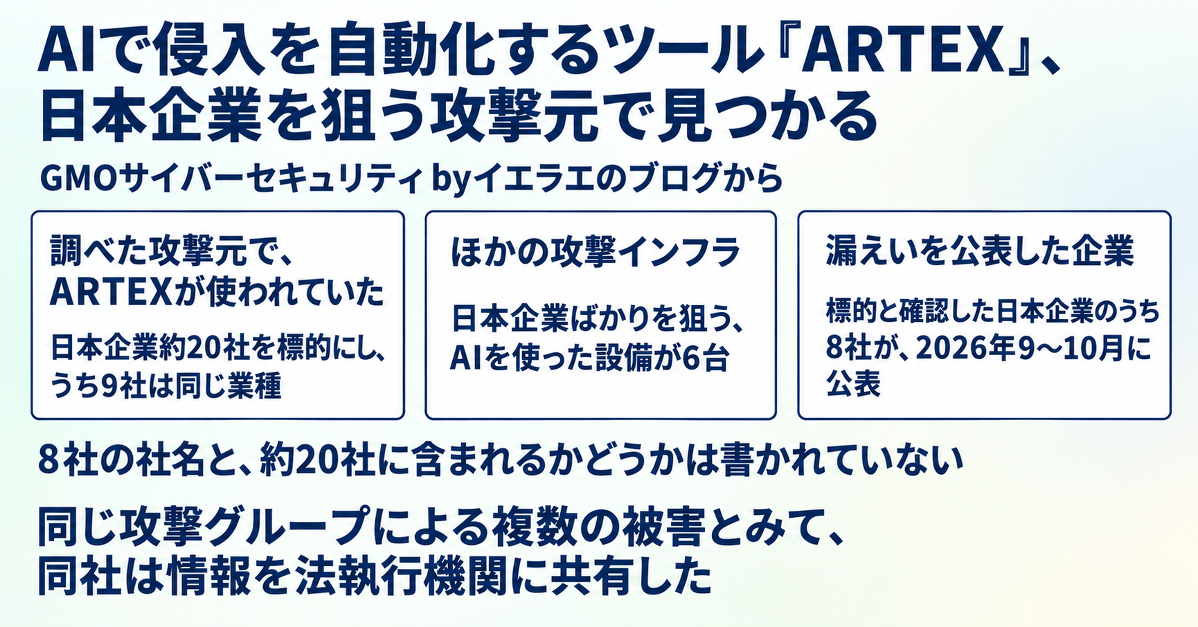 AIで侵入を自動化するツール「ARTEX」、日本企業を狙う攻撃元で見つかる インフォグラフ